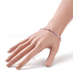 Bracelets mixtes pierres précieuses naturelles et perles de verre&nbsp;BJEW-JB08950