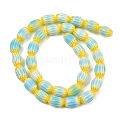 Handgefertigte ovale Millefiori-Glasperlenstränge&nbsp;LK-Z001-01B-04