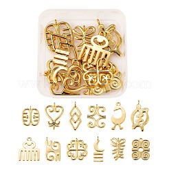 12 Stk. 12 Stil Messinganhänger&nbsp;KK-LS0001-28G