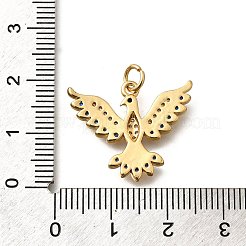 Pendentifs avec zircon cubiques à micro-pavés en laiton&nbsp;KK-B128-12G-01