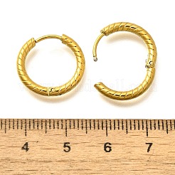 Pendientes de aro de acero inoxidable 304 para mujer&nbsp;EJEW-M068-11C-G
