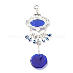 Décoration pendentif mauvais œil bleu turc en verre&nbsp;LS-HJEW-I008-05AS