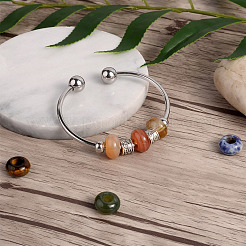 28 pz 14 stile naturale e sintetico misto pietra preziosa europea perline a foro grande&nbsp;G-TA0001-37