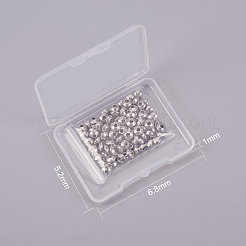 Perline distanziatrici piatte e rotonde in acciaio inossidabile 304&nbsp;STAS-NB0004-06P