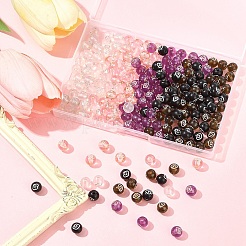 200 pièces 5 couleurs placage perles acryliques&nbsp;OACR-FS0002-03