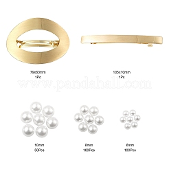 Kits de fabrication de barrettes de cheveux de perle d'imitation de bricolage&nbsp;DIY-LS0003-29