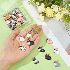 48pcs 12 styles de pendentifs en émail en alliage&nbsp;ENAM-ME0001-33
