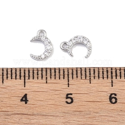 Pendenti in zirconi cubici trasparenti in micro pavè di ottone&nbsp;KK-K351-44A-P
