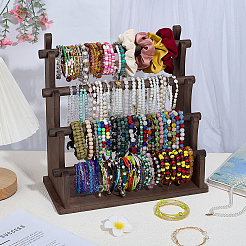 4-stufiger Holz-Armband-Organizer-Ausstellungsständer&nbsp;BDIS-WH0010-16A