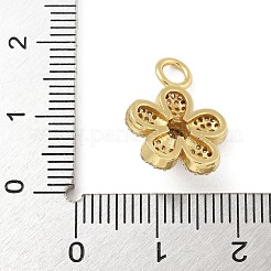 Porte micro ouvrent pendentifs zircone cubique en laiton de placage&nbsp;KK-A234-018G