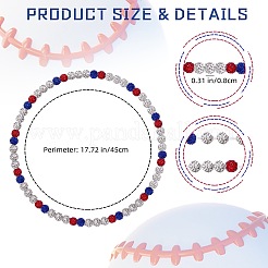 Collane di perline rotonde in argilla polimerica con strass&nbsp;NJEW-SW00049-05