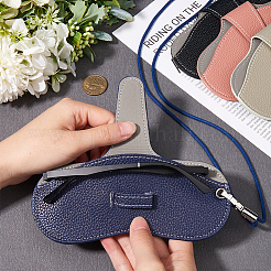 1 sangle de lunettes en cuir PU avec sac&nbsp;AJEW-CN0002-62F