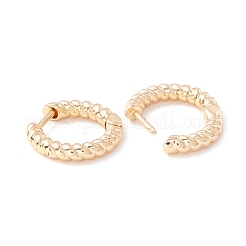 Orecchini a cerchio in ottone con corda intrecciata per donna&nbsp;KK-A158-07A-G