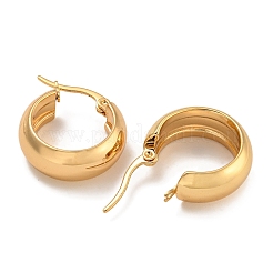 Boucles d'oreilles créoles en acier inoxydable avec placage ionique (IP) 202&nbsp;EJEW-H003-38G-05
