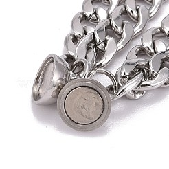 Bracciali con catene a maglie in acciaio inossidabile 304 anti-ossidazione&nbsp;BJEW-JB06277