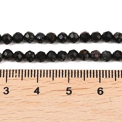 Natürliche schwarze Turmalin Perlen Stränge&nbsp;G-D320-A04-3mm-02