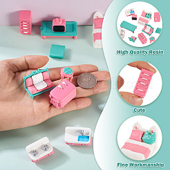 11 Stück 11 Stile Plastikmöbel Mini-Modell&nbsp;AJEW-TA0002-80