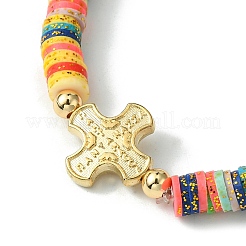 Disques en argile polymère heishi surfeur bracelets extensibles&nbsp;BJEW-JB09835