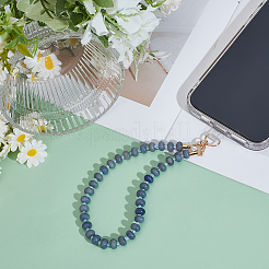 Blaue Achat-Handgelenkschlaufen&nbsp;AJEW-ME0002-82B