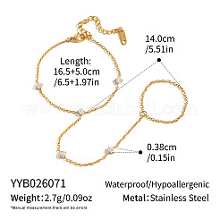 Handkettchenring aus Edelstahl 304 mit Pavé-Fassung und klaren Zirkonia für Damen&nbsp;LU5720