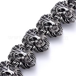 Bracciali retrò in acciaio inossidabile 304&nbsp;BJEW-L631-01AS