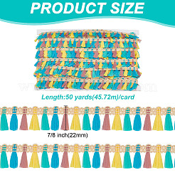 Bunter Fransenbesatz aus Polyester mit Quasten&nbsp;OCOR-WH0003-040