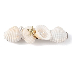 Haarspangen aus Naturmuscheln und Muschelperlen&nbsp;PHAR-TA000011