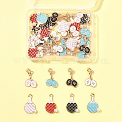40pcs 8 styles de pendentifs en émail en alliage&nbsp;ENAM-FS0002-54