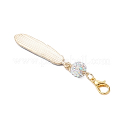 Decorazione pendente in lega di piume smaltata&nbsp;HJEW-JM04203