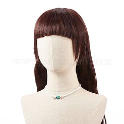 3 pz 3 colori tinti di stelle marine turchesi sintetiche e set di collane di perline acriliche&nbsp;NJEW-JN04037