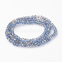 Rondell-Perlenstränge aus galvanisiertem Glas&nbsp;EGLA-D020-4x3mm-54