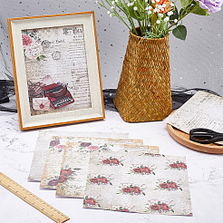 12 Uds. 12 almohadillas de papel para álbum de recortes florales&nbsp;DIY-WH0430-010