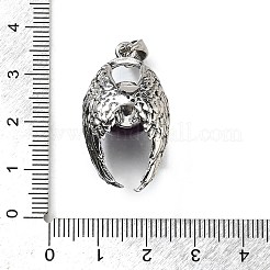 Améthyste naturelle pendentifs ronds&nbsp;G-K339-03AS-09