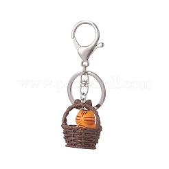 Panier de fleurs chaton porte-clés en résine opaque&nbsp;KEYC-JKC00460