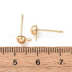 Messing Ohrstecker Zubehör&nbsp;KK-G604-01G-02