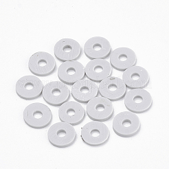 Flache runde handgemachte Polymer Clay Perle Spacer&nbsp;X-CLAY-R067-4.0mm-39