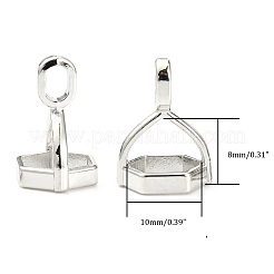 Messing Anhänger Sechseck Perle Kappe Kautionen&nbsp;X-KK-K205-01P