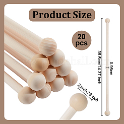 Bâtons ronds en bois pour l'artisanat&nbsp;AJEW-WH0064-27B