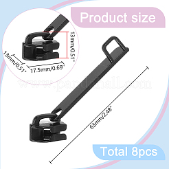 8 Stück Reißverschlussanhänger aus Aluminiumlegierung&nbsp;FIND-WR0013-15EB