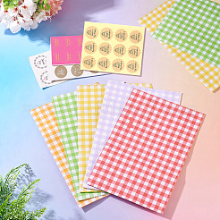 20 busta di carta rettangolare bicolore con motivo tartan&nbsp;CARB-TA0001-16