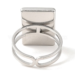 Anello aperto in acciaio inossidabile 304 per donna&nbsp;RJEW-F166-03P-01