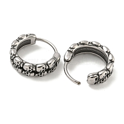 Boucles d'oreilles créoles en acier inoxydable chirurgical 316&nbsp;EJEW-D096-12AS-13