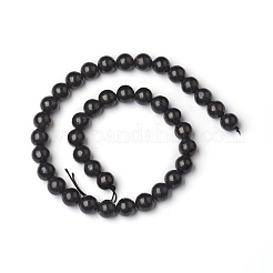 Brins de perles de shungite naturelle&nbsp;G-I271-C03-12mm