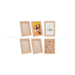 Bois avec cadre photo rectangle en acrylique&nbsp;AJEW-WH0475-06B