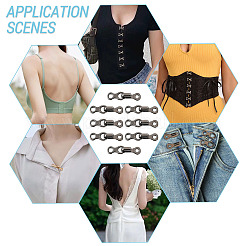 Crochet et œillet réglables en alliage pour jeans&nbsp;FIND-TAC0017-84B