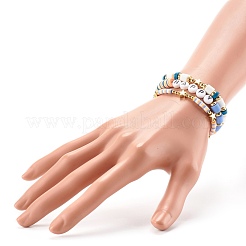 Ensembles de bracelets extensibles en perles d'argile polymère faites à la main&nbsp;BJEW-JB06353-02