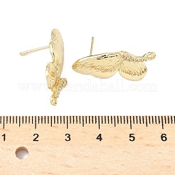 Accessoires de puces d'oreilles en laiton zircone cubique claire micro pavé&nbsp;LS-KK-Z106-02G-06