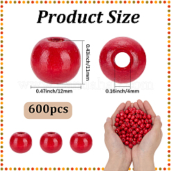 600 pezzo di perline di legno naturale tinto&nbsp;COCO-SC0002-39A