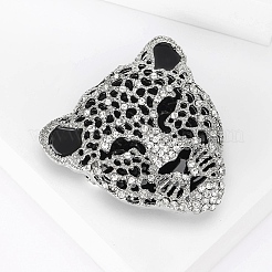 Strass-Anstecker mit Leopardenkopf&nbsp;PW-WG22730-02