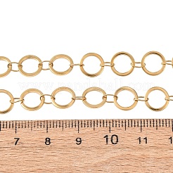 Collares de cadena con eslabones de anillo de acero inoxidable 304 de 8 mm&nbsp;NJEW-P343-01B-G